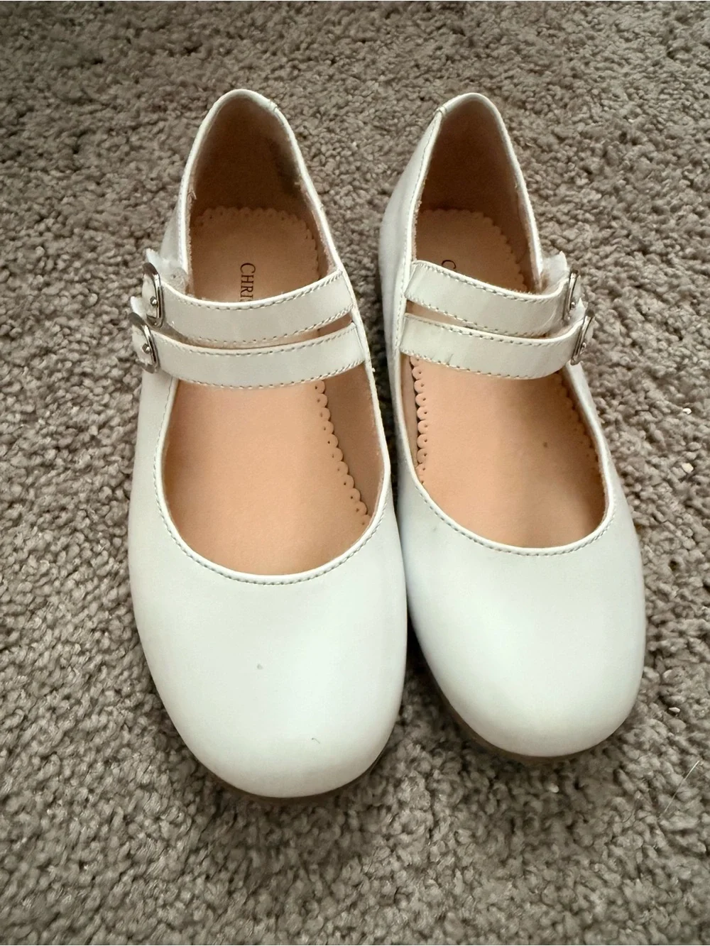 Girls' White Double-Strap Mary Jane Dress Shoes by Christie & Co.